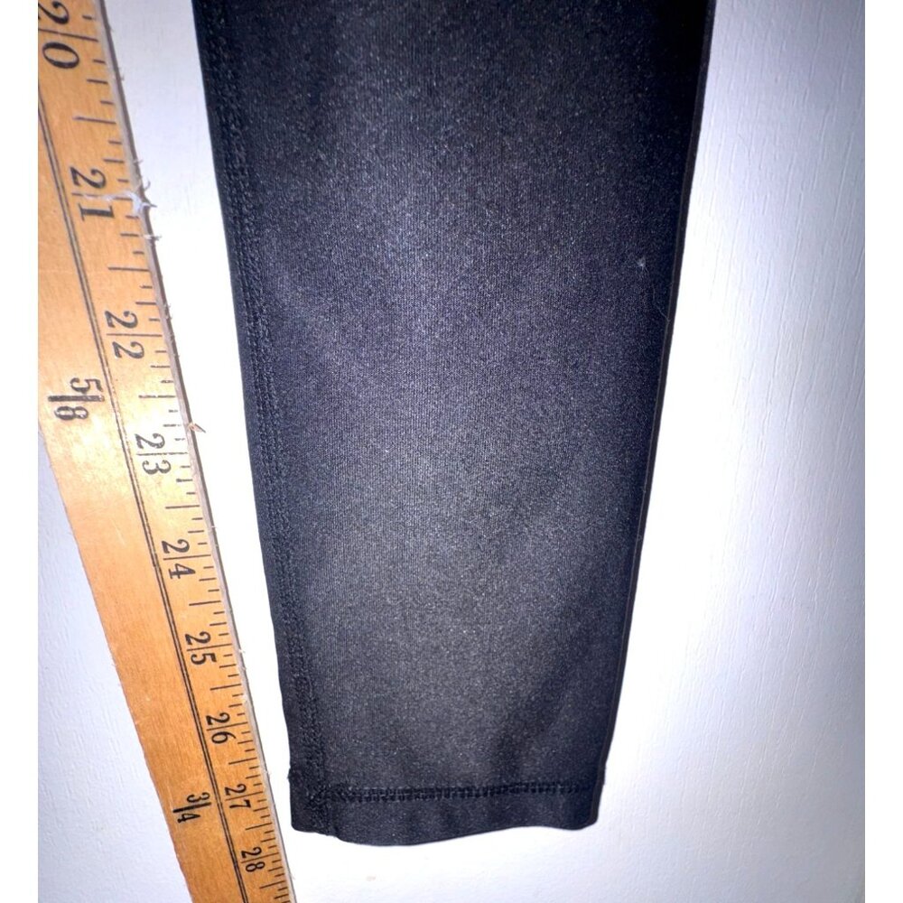 Reebok Womens XS Black Leggings With Nike Swoosh Logo On Leg Stretch Polyester & - Picture 15 of 16